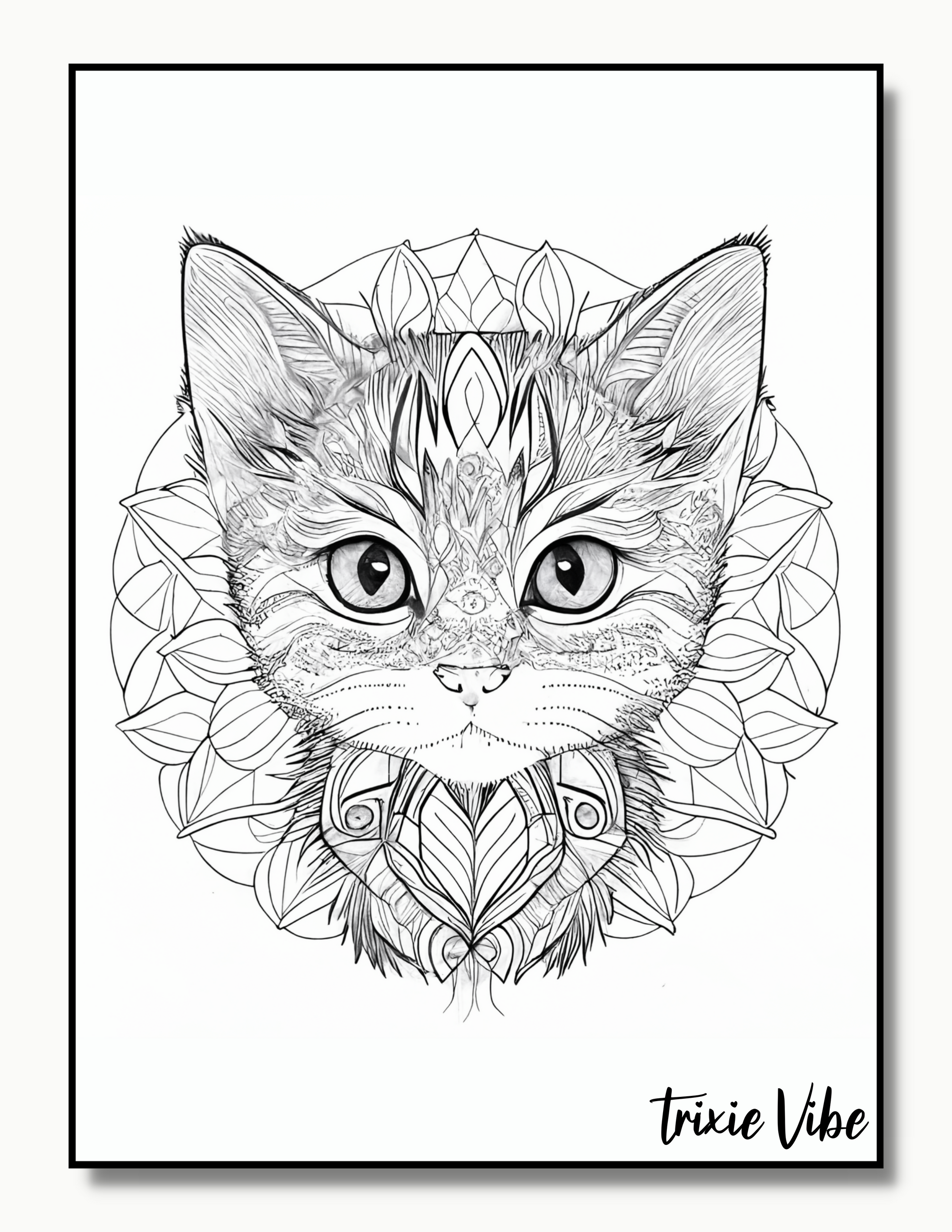Cat Coloring Pages for Adults