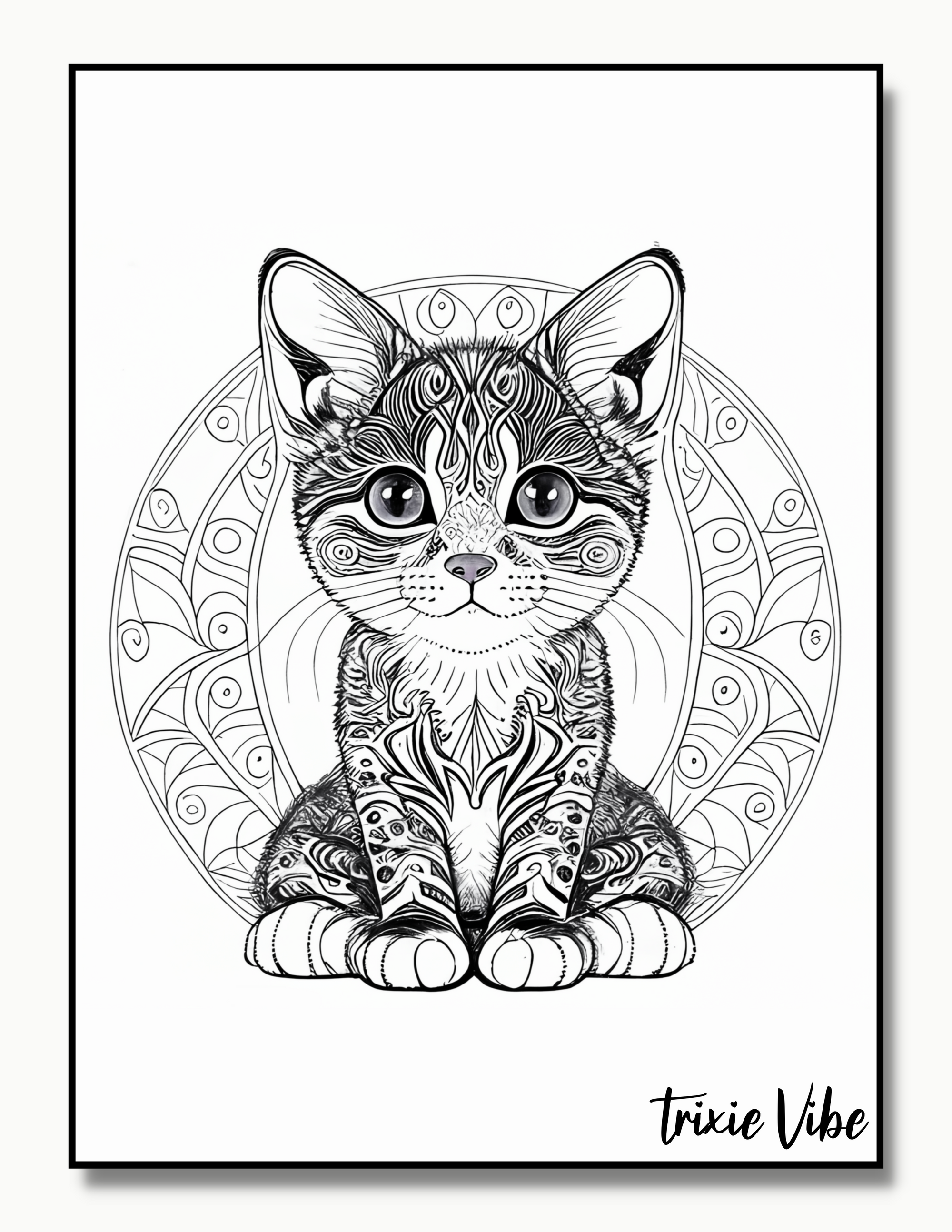 Cat Coloring Pages for Adults
