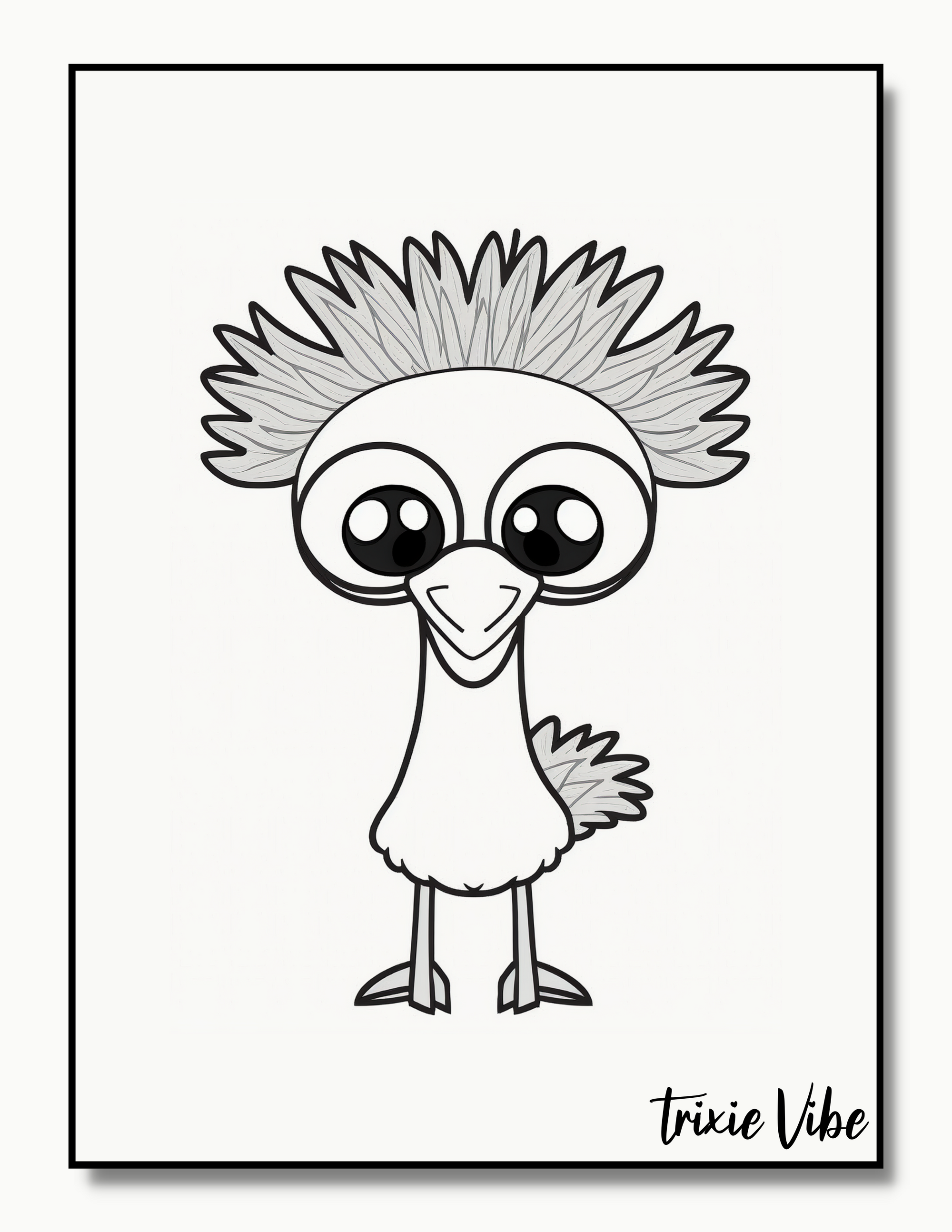 Emu Coloring Pages