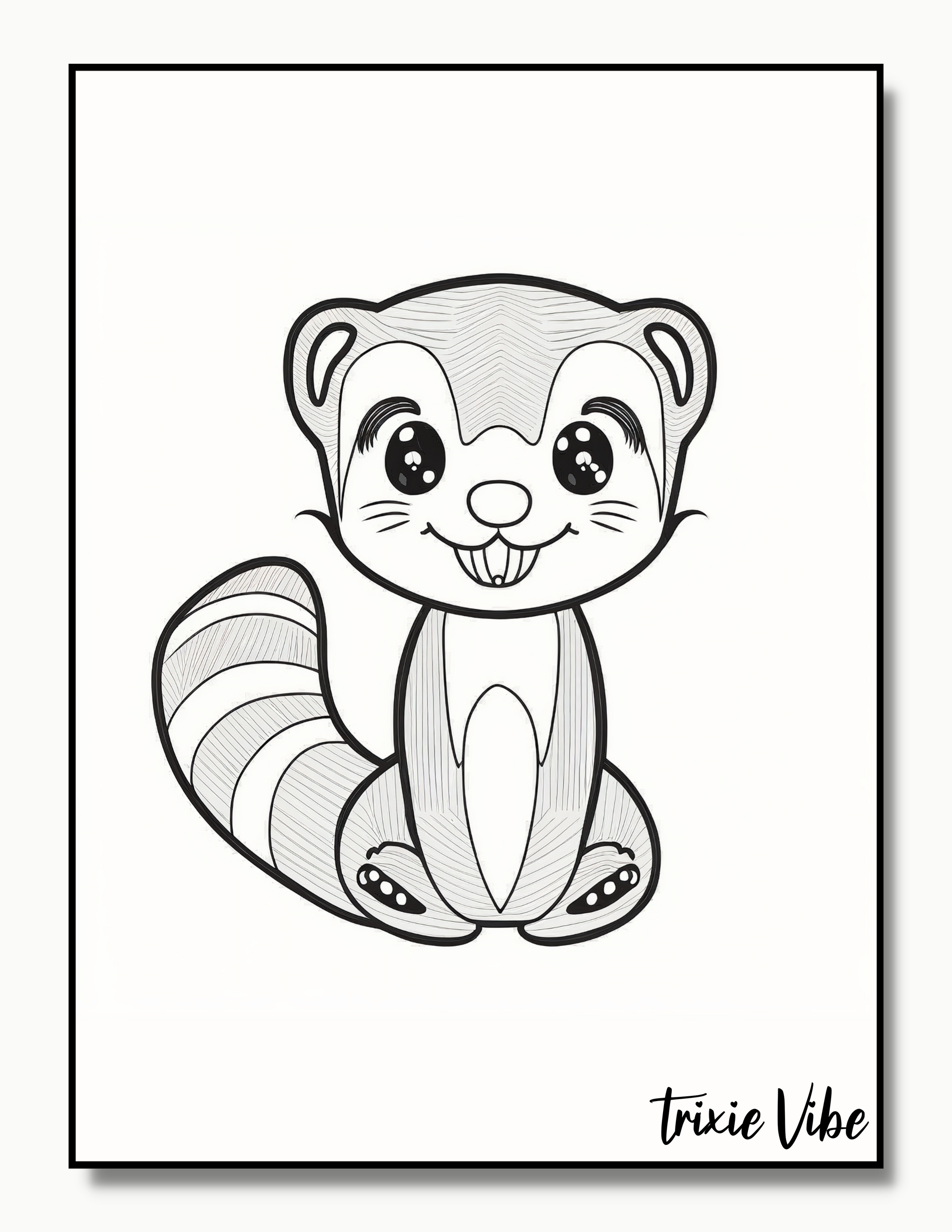 Ferret Coloring Pages for Kids