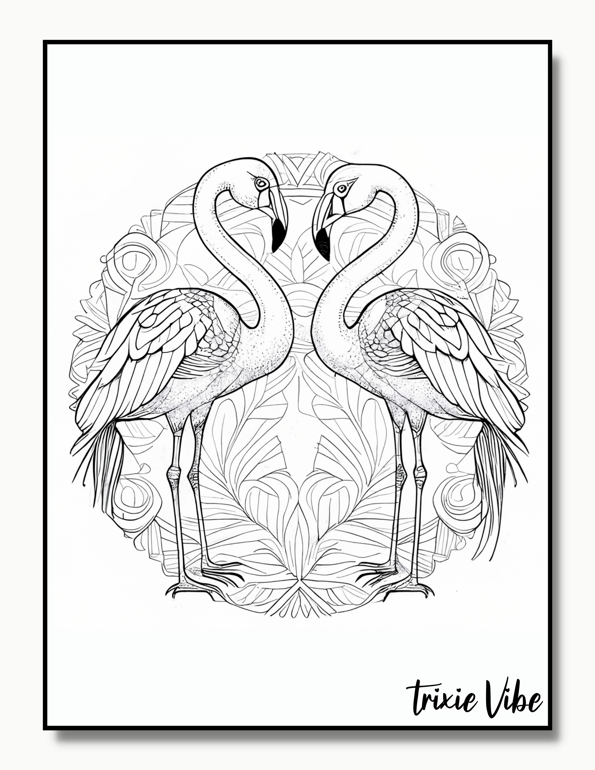 Flamingo Coloring Pages for Adults