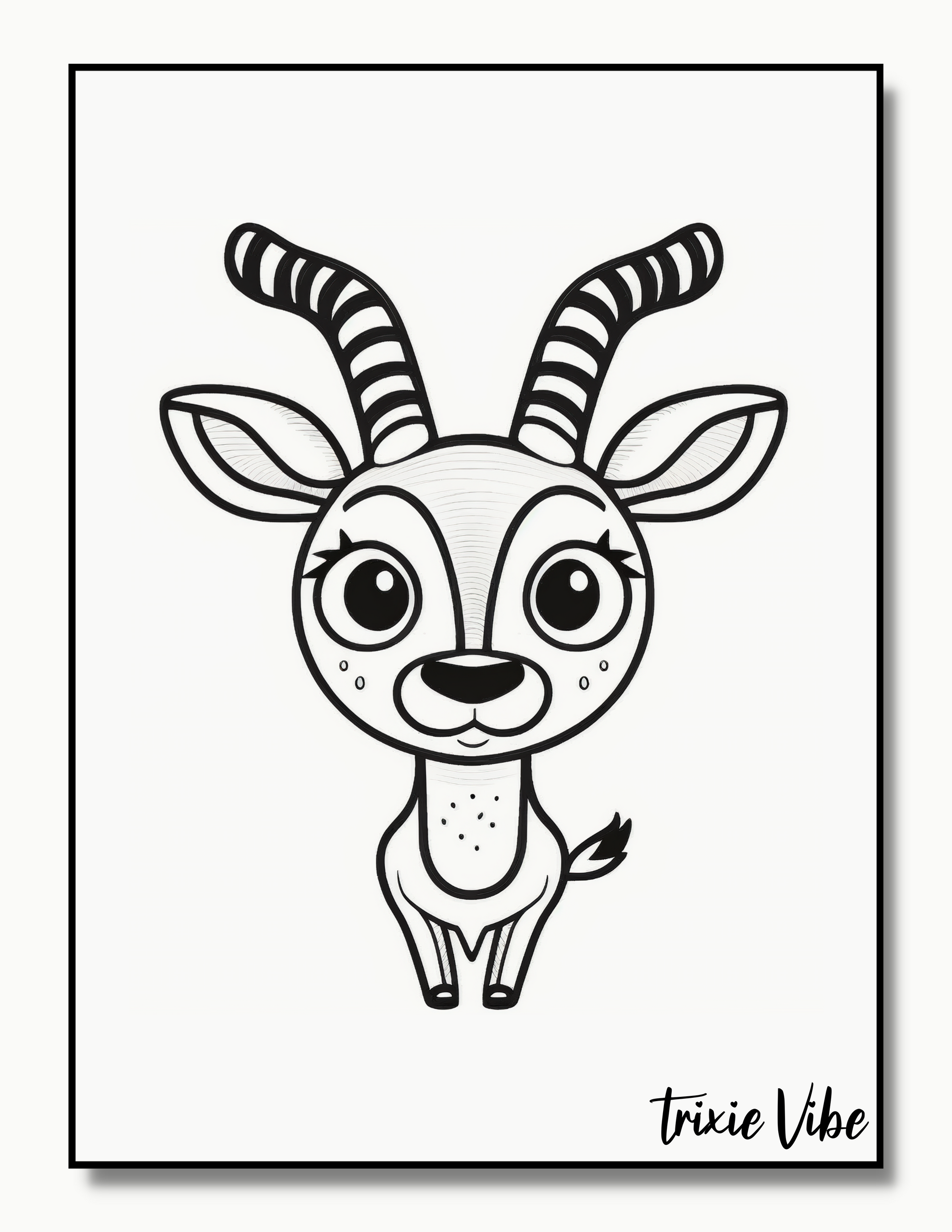 Gazelle Coloring Pages for Kids