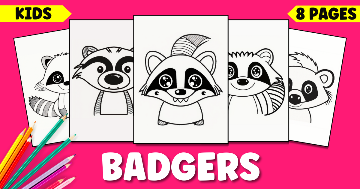 Badger Coloring Pages for Kids