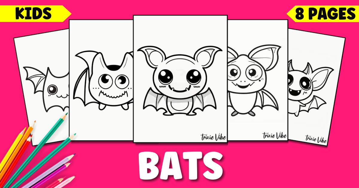 Cute Printable Bat Coloring Pages For Kids