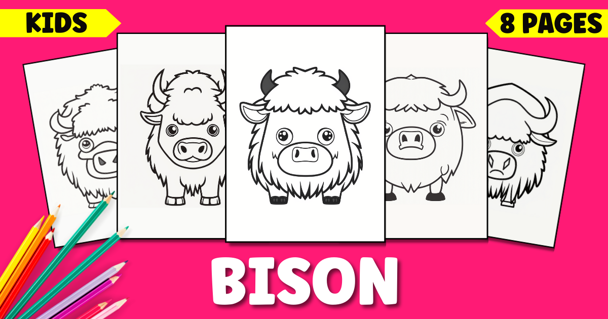 Bison Coloring Pages For Kids