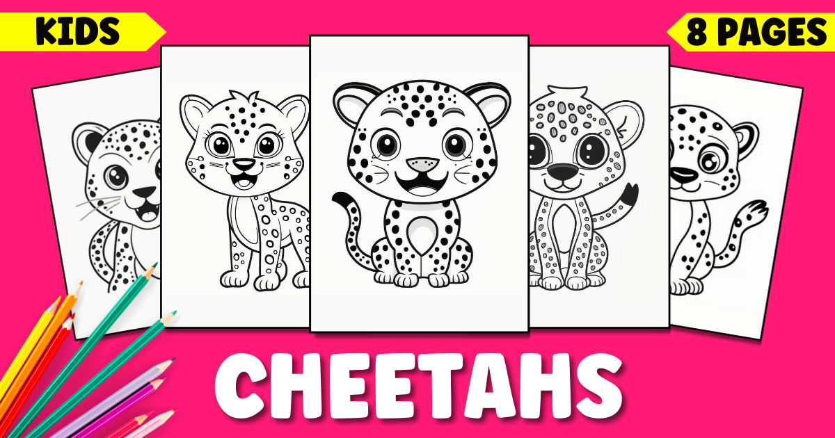 Cheetah Coloring Pages