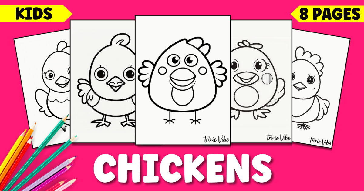 Free Cute Chicken Coloring Pages for Kids