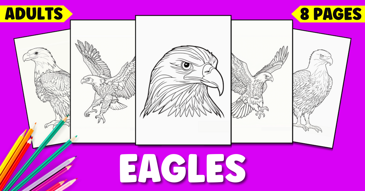 Free Realistic Eagle Coloring Pages For Adults