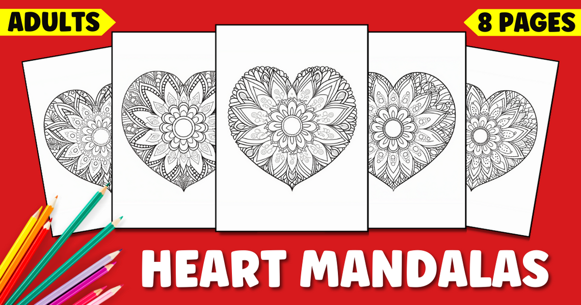 Heart Mandala Coloring Pages