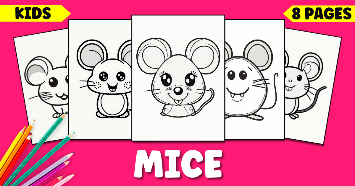 Mouse Coloring Pages for Kids