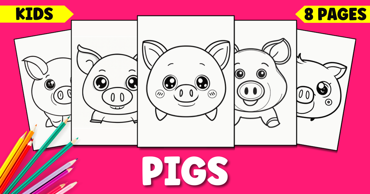 Printable Cute Pig Coloring Pages For Kids: A Piggy-licious Good Time!