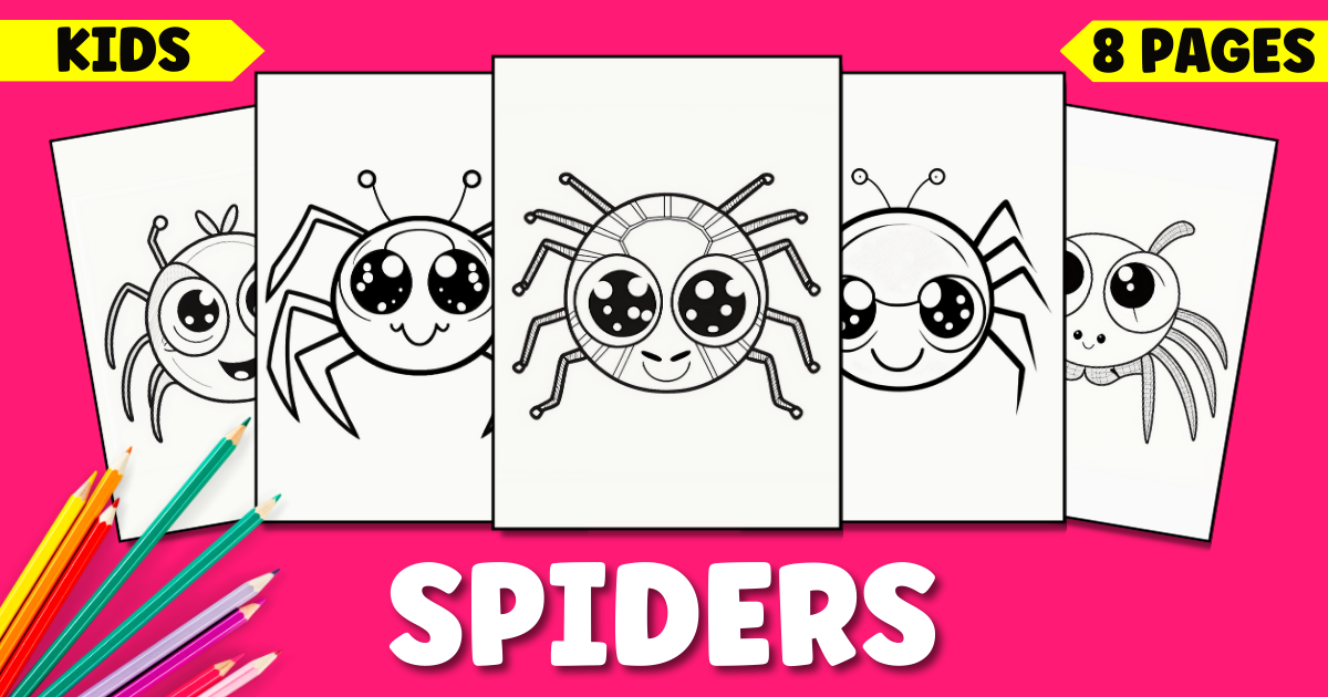 Printable Cute Spider Coloring Pages For Kids: A Fun and Creative Way to Spend Time with Spiders!