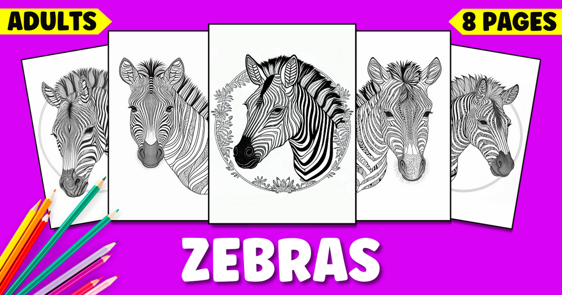 Realistic Zebra Coloring Pages