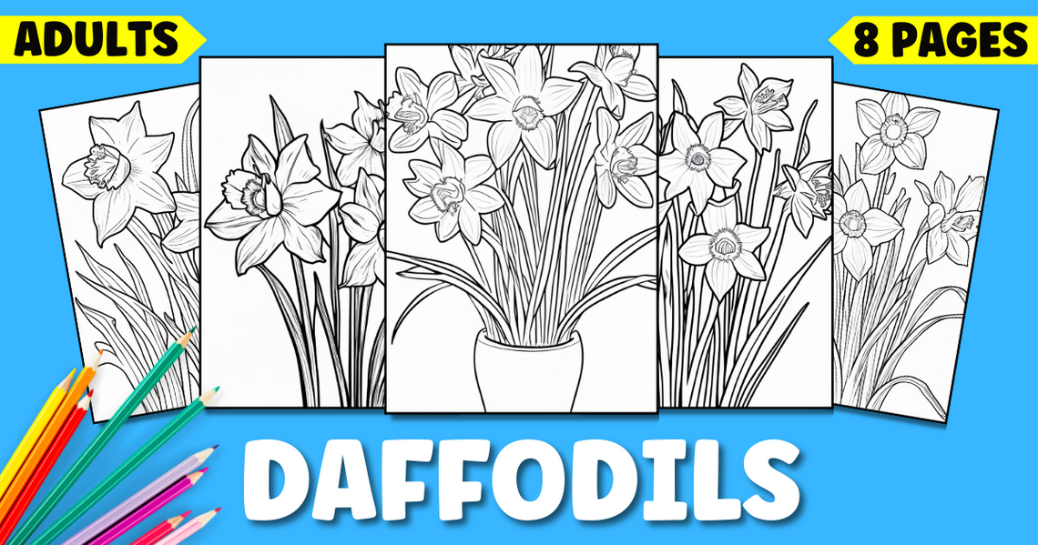 Free Daffodil Coloring Pages