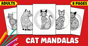Printable Cat Mandala Coloring Pages