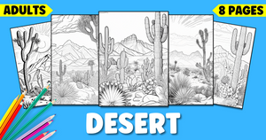 Printable Desert Coloring Pages for Adults