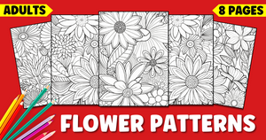 Flower Pattern Coloring Pages