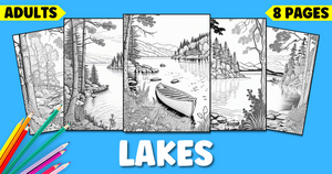 Printable Detailed Lake Coloring Pages for Adults