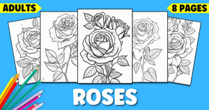 Rose Coloring Pages for Adults