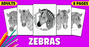 Realistic Zebra Coloring Pages