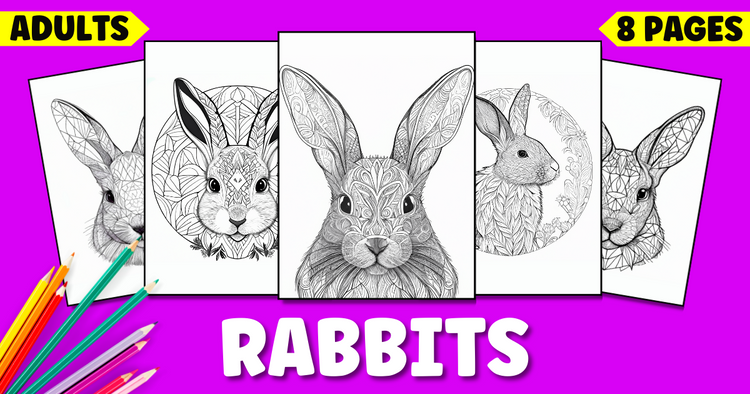 Rabbit Coloring Pages for Adults